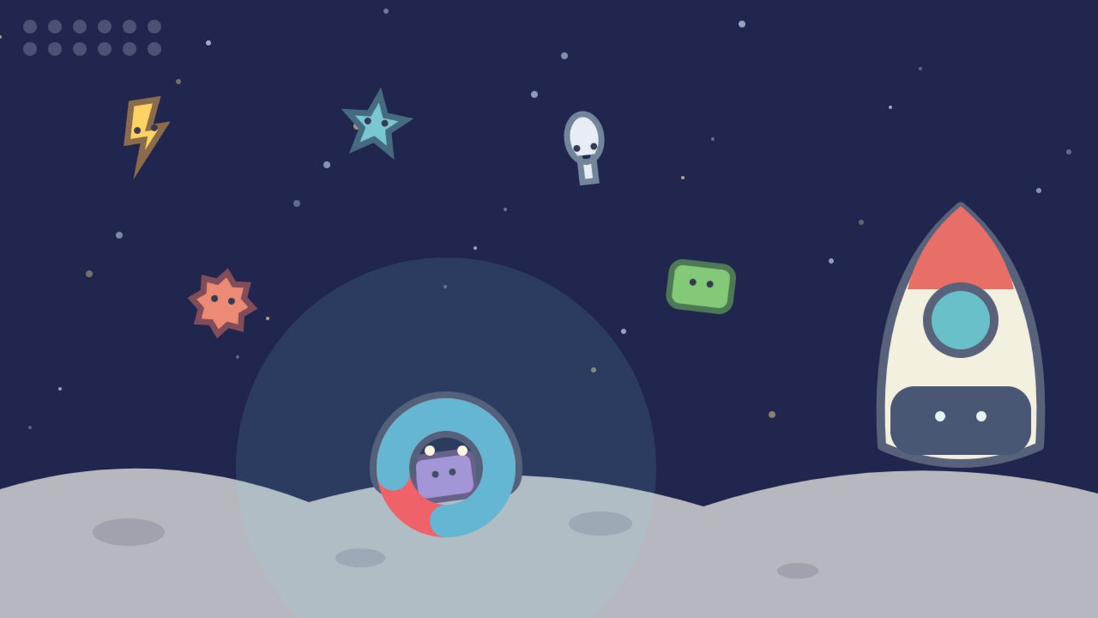 Teach Kids Games: Age 3. Rabbit astronaut beside a moon rocket.